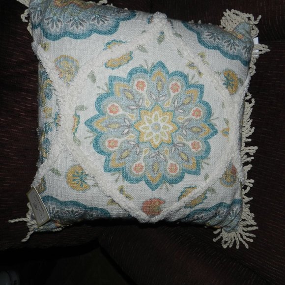 Mosaic Decorative Throw Pillows 20"x20" & Pillow cases Boho Chic  NWT/NEW! - Picture 3 of 14